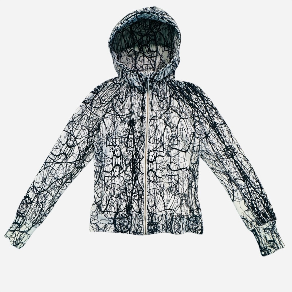 Lululemon *RARE* Scuba Hoodie Ghost Nesting Bird Scribble Print - Picture 3 of 8
